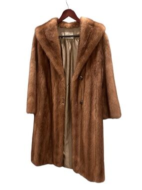 Vintage Brown real Mink Coat - Luxury Women’s Fur Coat